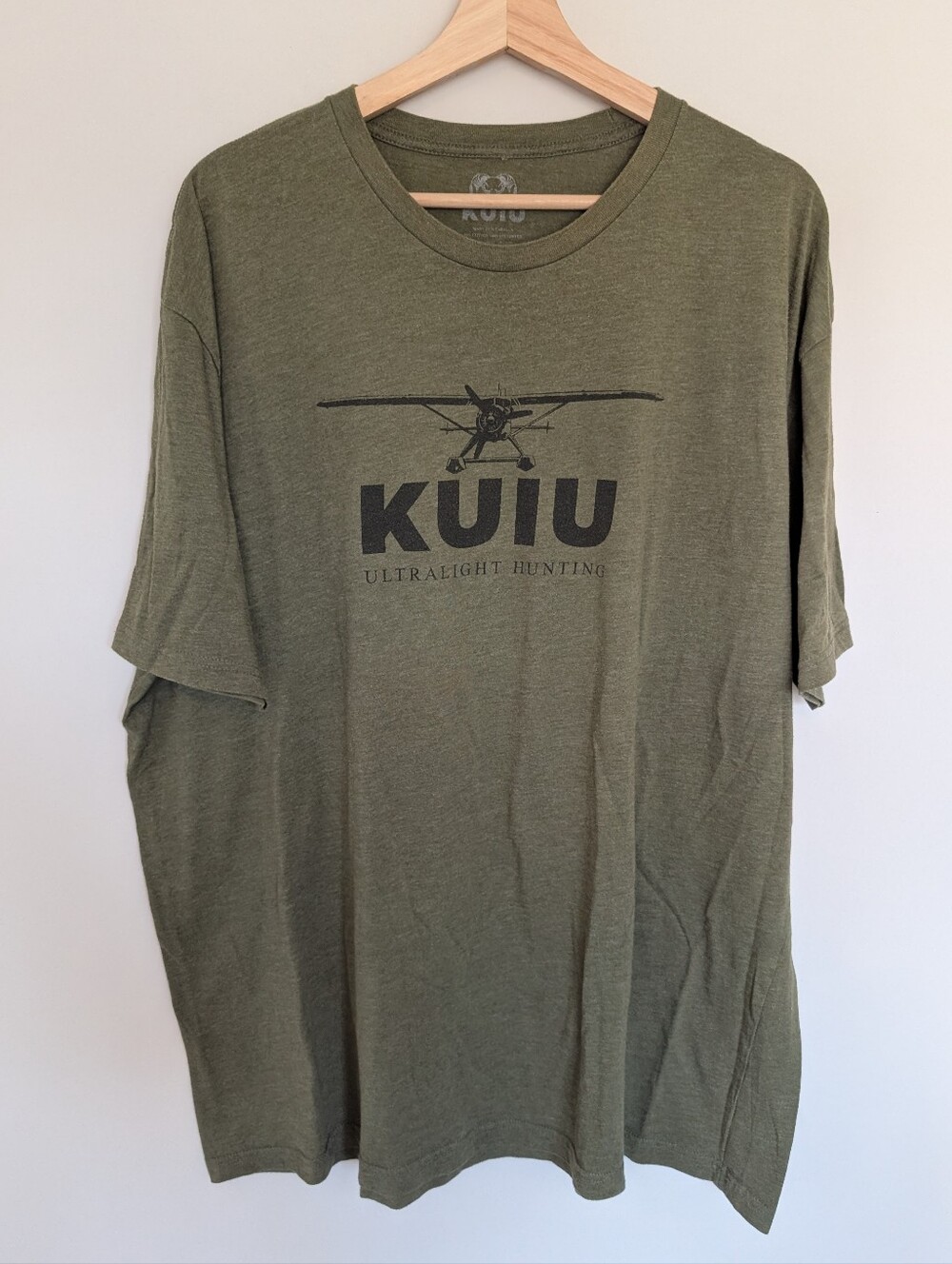 KUIU Ultralight Hunting T-Shirt Mens 3XL Green Cotton Short Sleeve Float Plane